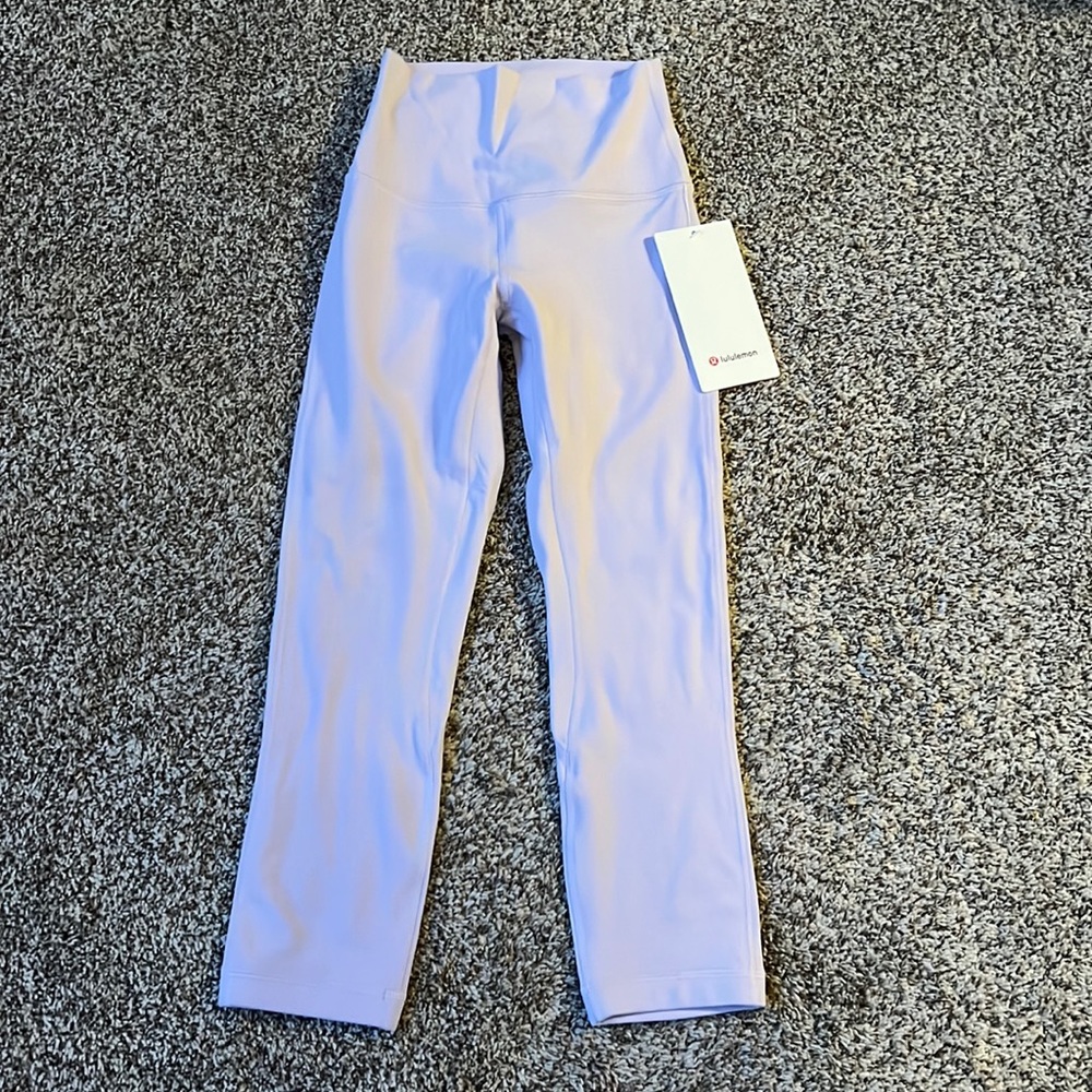 Lululemon Align High Rise crop Leggings lavender dew sz 2 rare